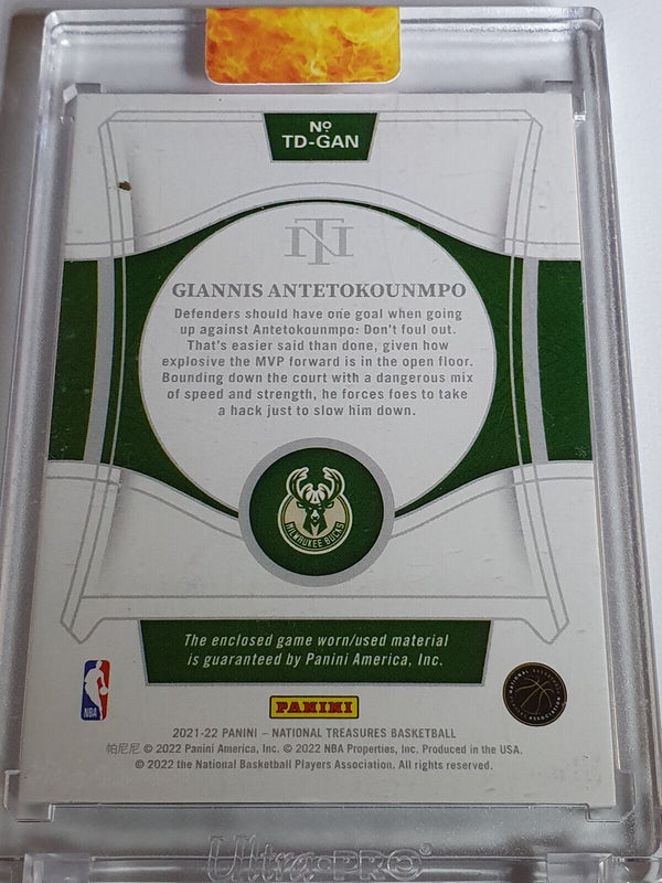 2021 National Treasures Giannis Antetokounmpo PRIME /25 PATCH - 3 Color Jersey