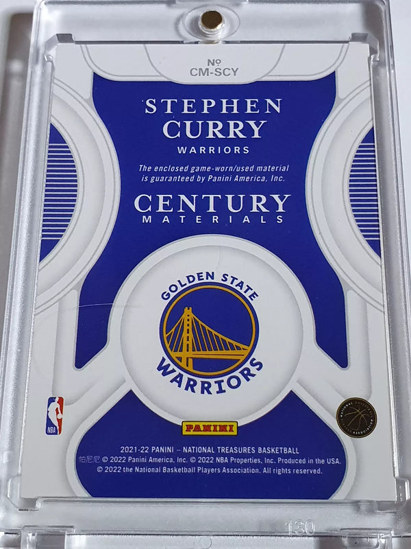 2021 National Treasures Stephen Curry #PATCH /25 Holo Game Worn 2 Color Jersey