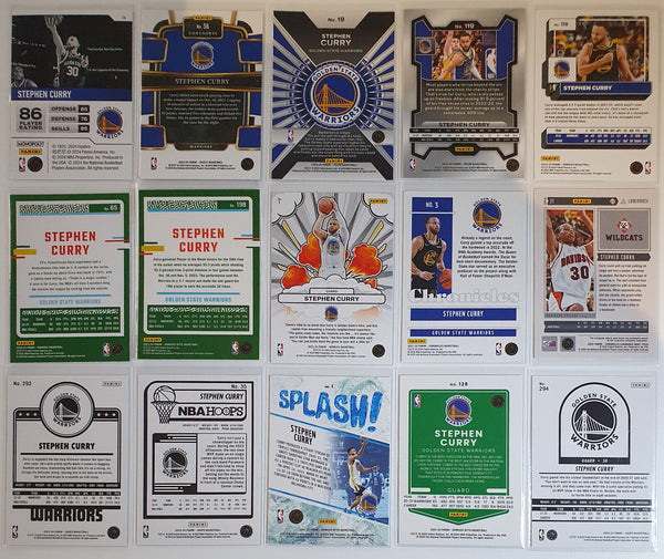 Stephen Curry Lot of 15 x Stephen Curry Collection Cards - Good Condition