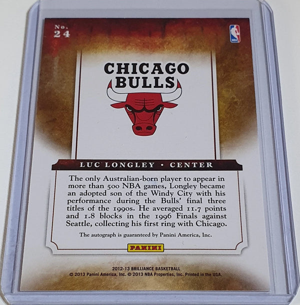 2012 Panini Brilliance Luc Longley AUTO /199 Marks of Brilliance - Rare