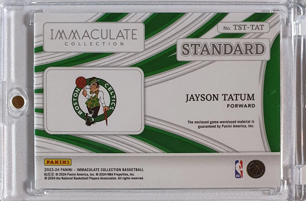 2023 Panini Immaculate Jayson Tatum #PATCH /99 Game Worn Jumbo Jersey - Rare