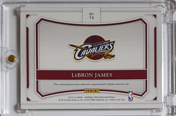 2015 National Treasures LeBron James #PATCH /49 Game Worn Jumbo Jersey - Rare