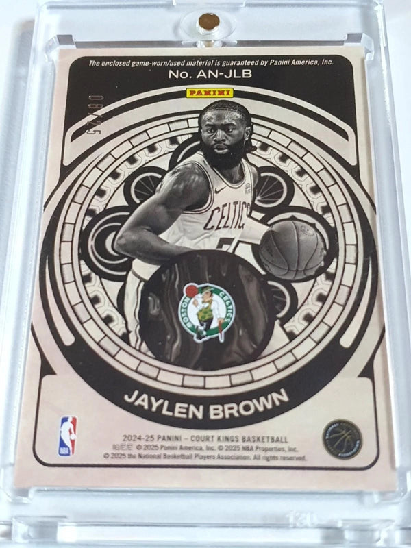 2024 Panini Court Kings Jaylen Brown #PATCH SAPPHIRE /25 Game Worn Jersey - Rare
