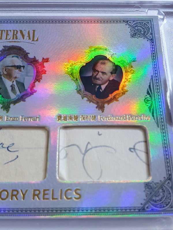 2024 Eternal Benz Ferrari Porsche SILVER /50 Triple History Relics - Sealed