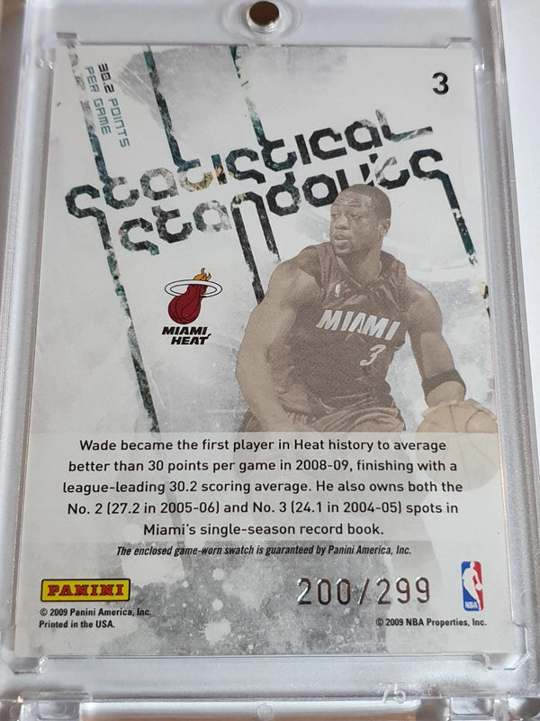 2009 Panini Rookies & Stars Dwyane Wade #PATCH /299 Game Worn Jersey - Rare