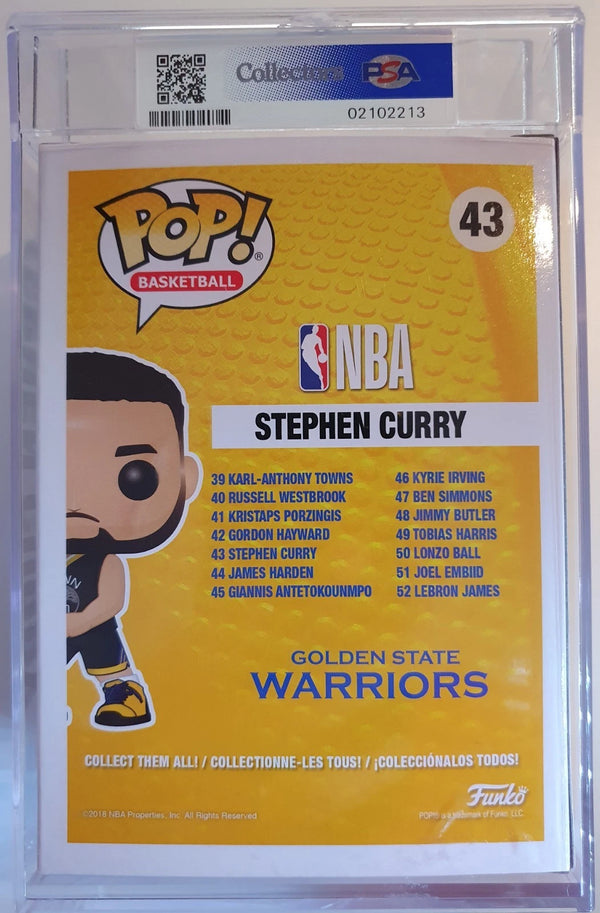 2024 Stephen Curry Funko PSA 9 Figure FASC #43 - Low POP RARE Encapsulated