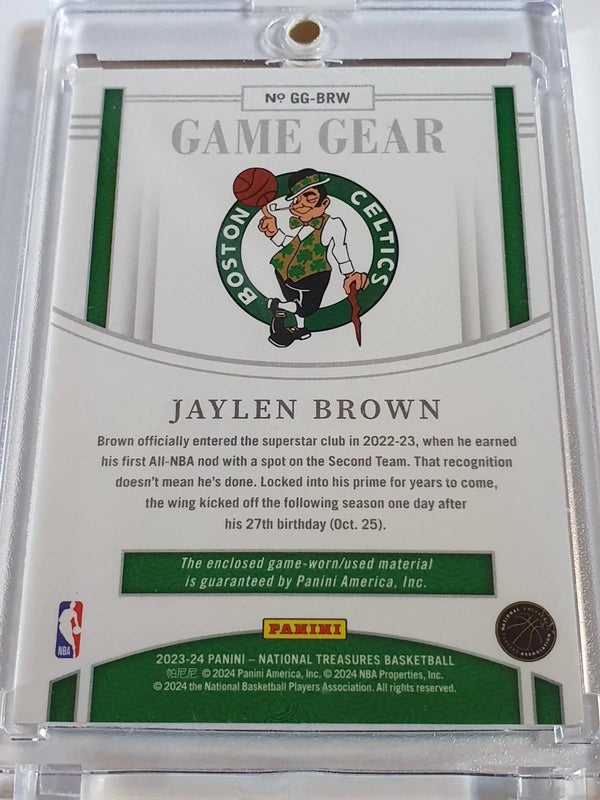 2023 Panini National Treasures Jaylen Brown #PATCH PRIME /25 Game Worn Jersey