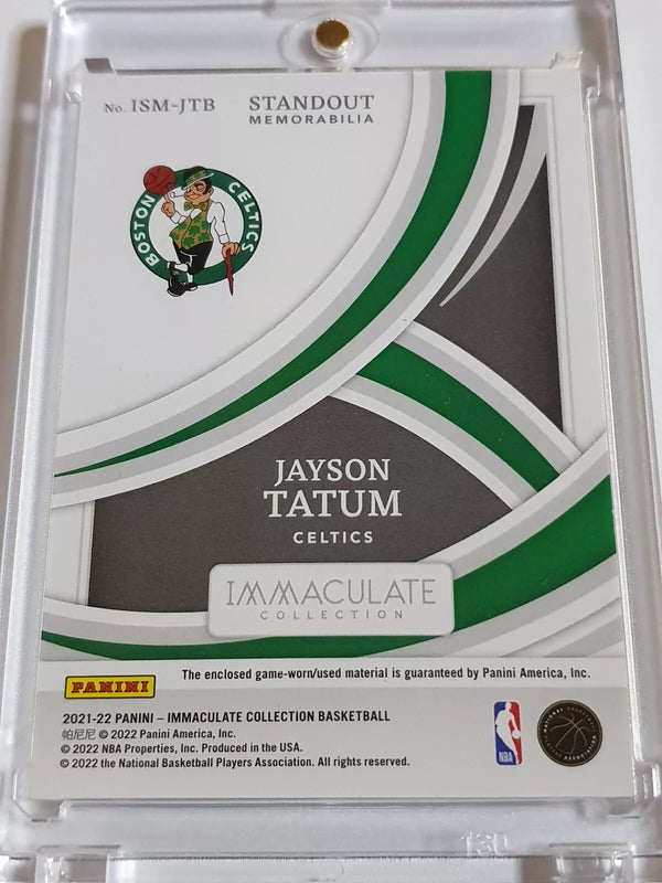 2021 Panini Immaculate Jayson Tatum #PATCH /99 Game Worn Jersey - Rare