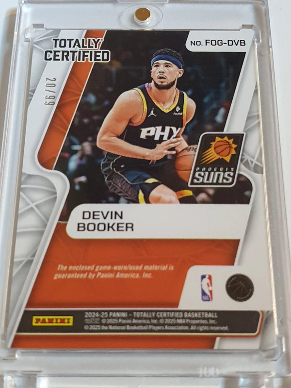 2024 Totally Certified Devin Booker #PATCH MIRROR PURPLE /99 Game Worn Jersey