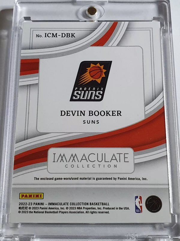 2022 Immaculate Collection Devin Booker #PATCH /99 Game Worn Jersey - Rare