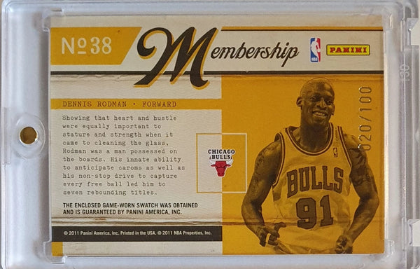 2010 Panini Classics Dennis Rodman #PATCH /100 Game Worn Jersey - Ready to Grade