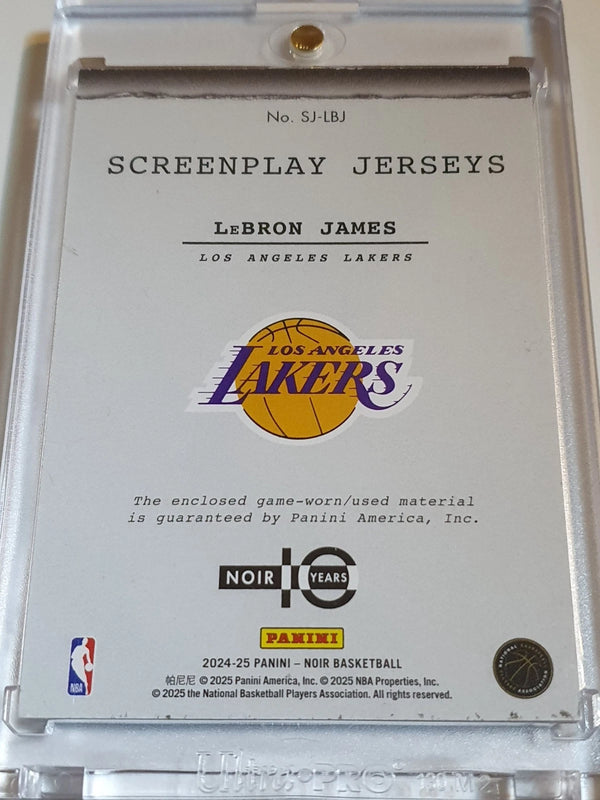 2024 Panini Noir Lebron James #PATCH /99 Game Worn Jersey - Ready to Grade