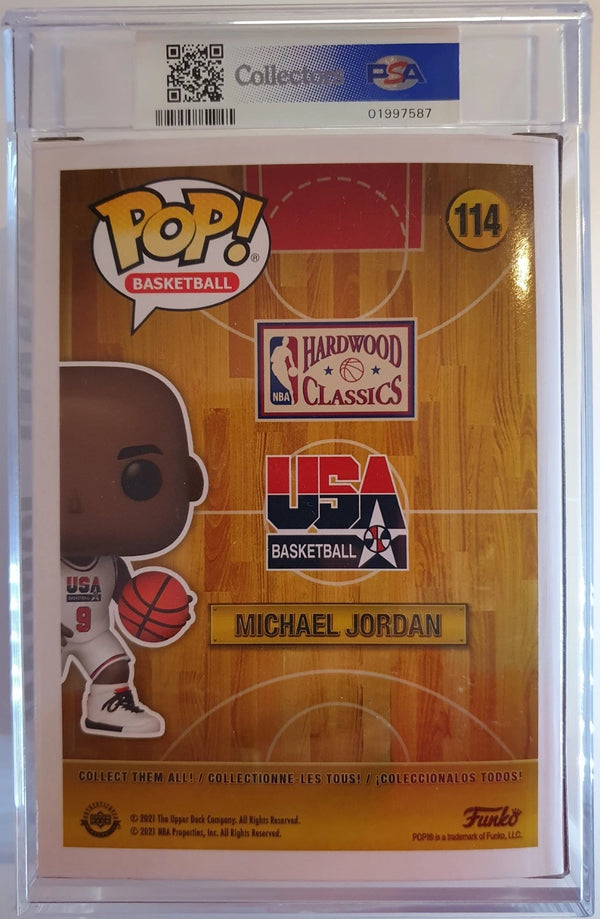 2021 Michael Jordan Funko PSA 9 Exclusive Figure #114 Low POP RARE Encapsulated