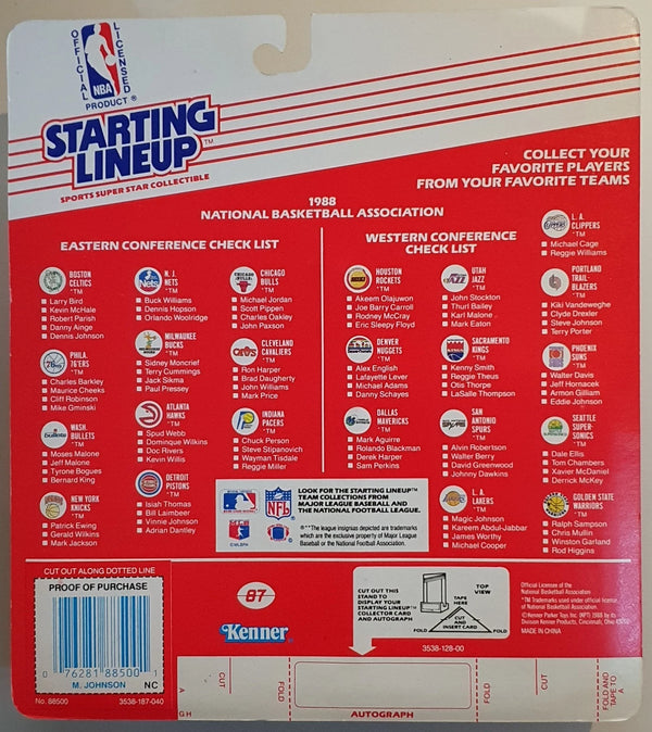 1988 Kenner Starting Lineup Magic Johnson Figurine - Sealed Figure & Card