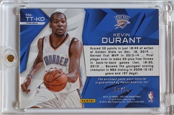 2014 Panini Spectra Kevin Durant #PATCH BLUE Holo /35 Game Worn Jersey - Rare