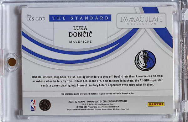2021 Immaculate Collection Luka Doncic #PATCH /99 Game Worn Jumbo Jersey - Rare
