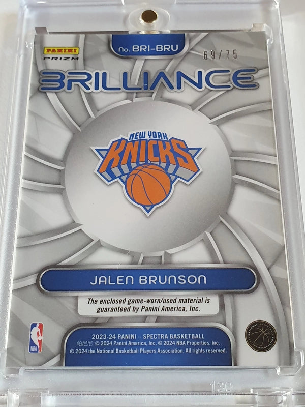 2023 Panini Spectra Jalen Brunson #PATCH INTERSTELLAR /75 Game Worn Jersey