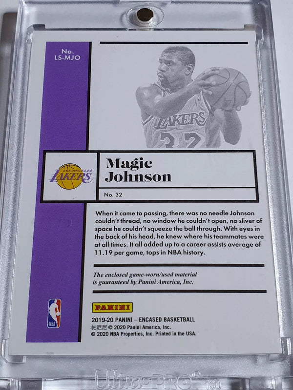 2019 Panini Encased Magic Johnson #PATCH /149 Game Worn Jersey - Rare