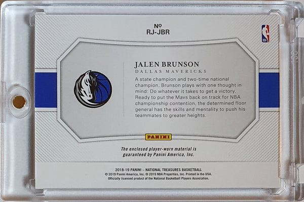 2018 National Treasures Jalen Brunson Rookie #PATCH /99 Jumbo RC Jersey - Rare