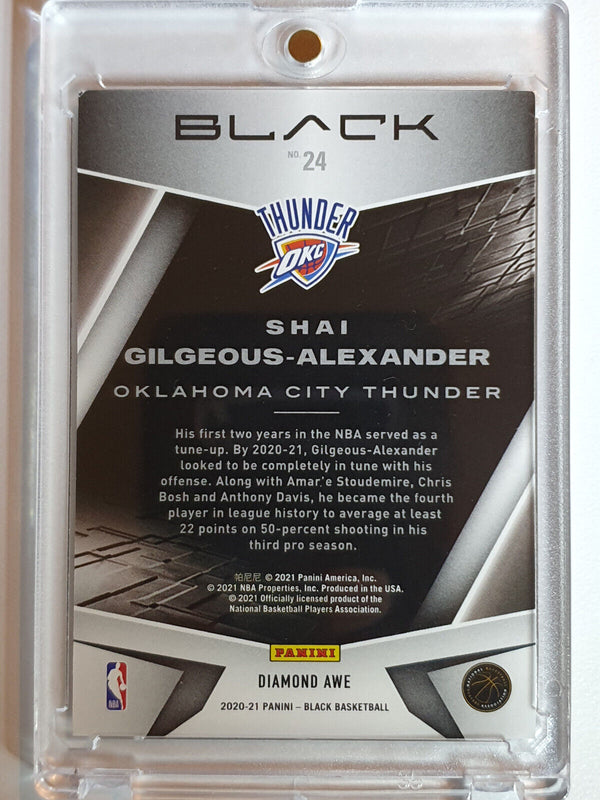 2020 Panini Black Shai Gilgeous-Alexander #24 DIAMOND AWE HOLO /25 - Rare