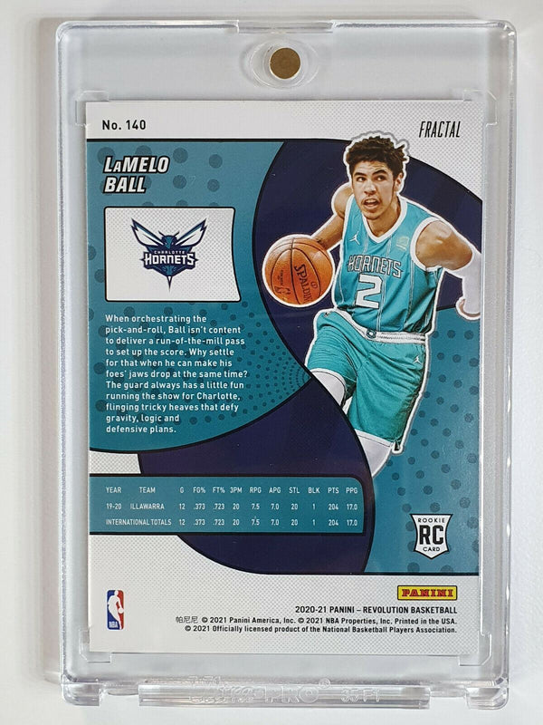 2020-21 Revolution Lamelo Ball Rookie #140 FRACTAL - Ready for Grading