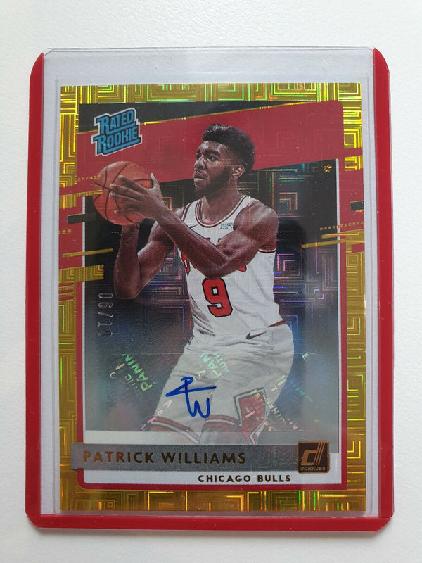 2020-21 Donruss Rated Rookie #227 PATRICK WILLIAMS AUTO GOLD 6/10