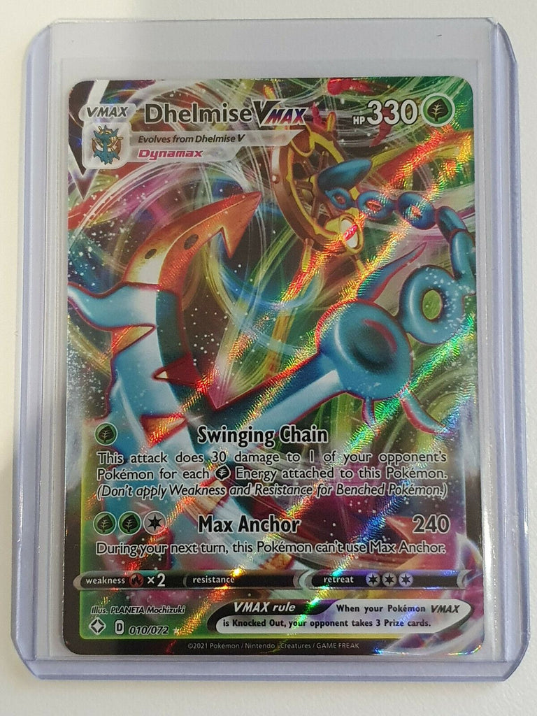 Pokemon DHELMISE VMAX Full Art Rare Holo 010/072 Shining Fates