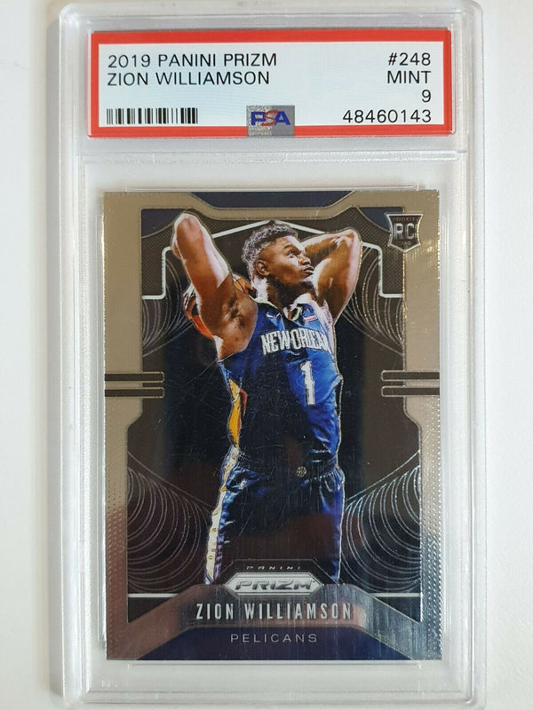 2019-20 Panini Prizm #248 Zion Williamson Rookie - PSA 9