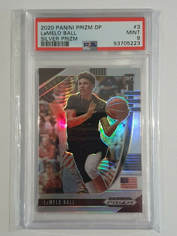 2020-21 Prizm Draft Picks Lamelo Ball Rookie #3 SILVER Prizm - PSA 9