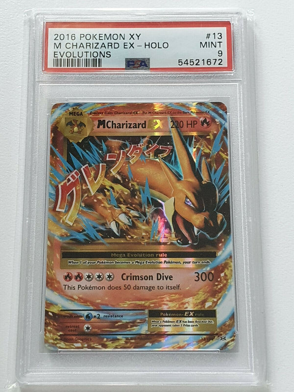 Pokemon 2016 XY Evolutions M Charizard EX Holo 13/108 - PSA 9