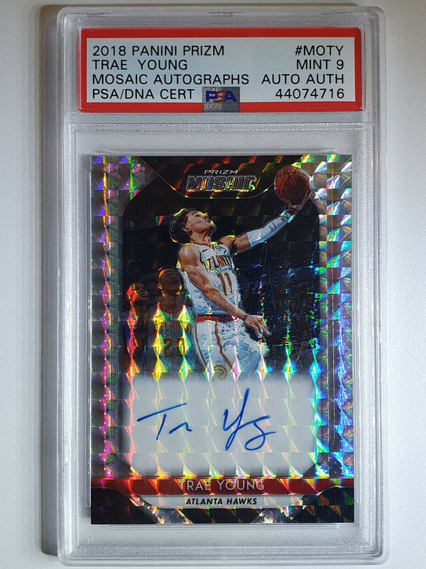 2018 Prizm Trae Young Rookie AUTO Mosaic Autographs - PSA 9 (POP 1)