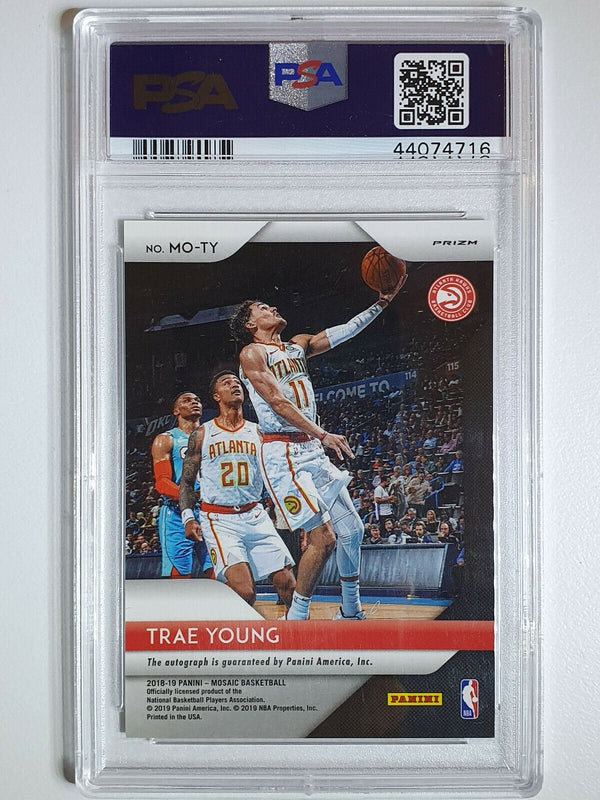 2018 Prizm Trae Young Rookie AUTO Mosaic Autographs - PSA 9 (POP 1)