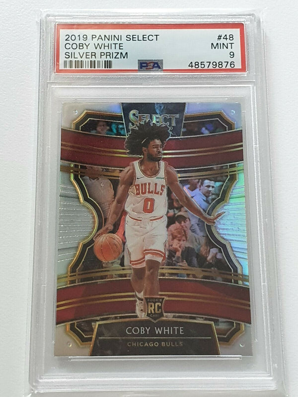 2019 Panini Select Coby White #48 Rookie Silver Prizm RC - PSA