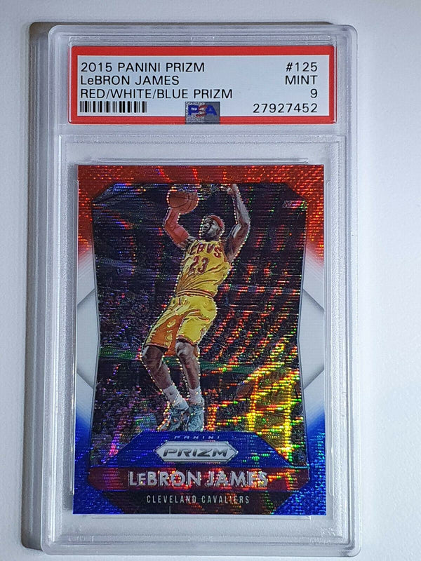 2015 Panini Prizm Lebron James #125 Red White Blue - PSA 9