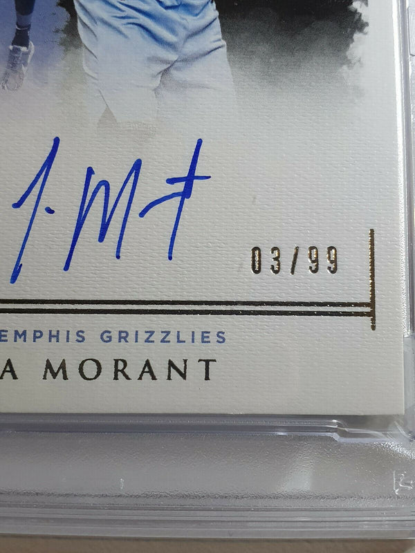 2019 Impeccable Ja Morant Rookie Signatures /99 On Card Auto - PSA 9 (POP 8)