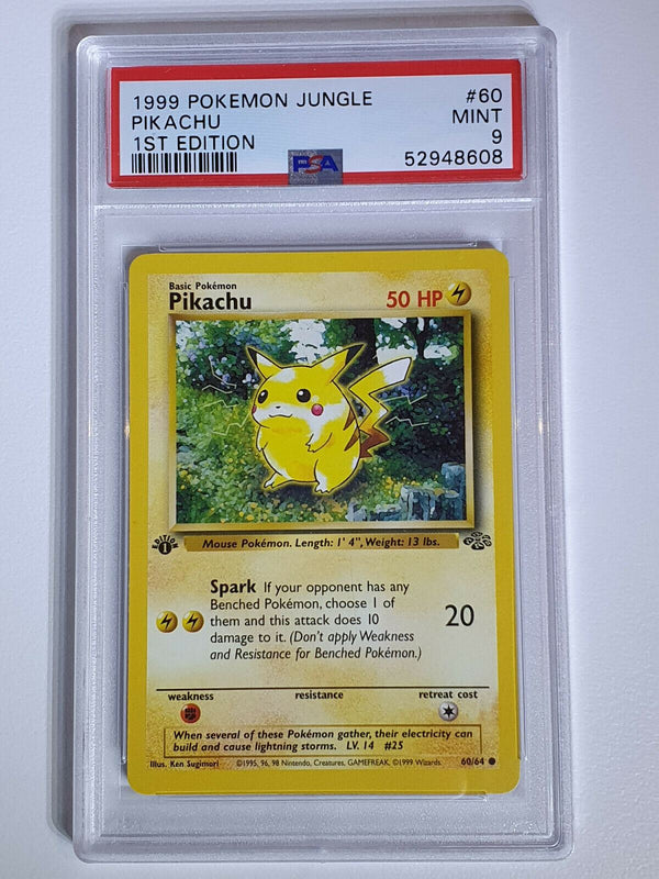 1999 Pokemon Jungle Pikachu 60/64 1st Edition - PSA 9