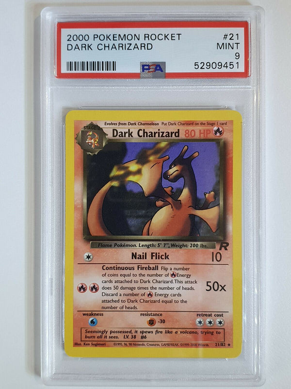 2000 Pokemon Dark Charizard 21/82 Team Rocket - PSA 9