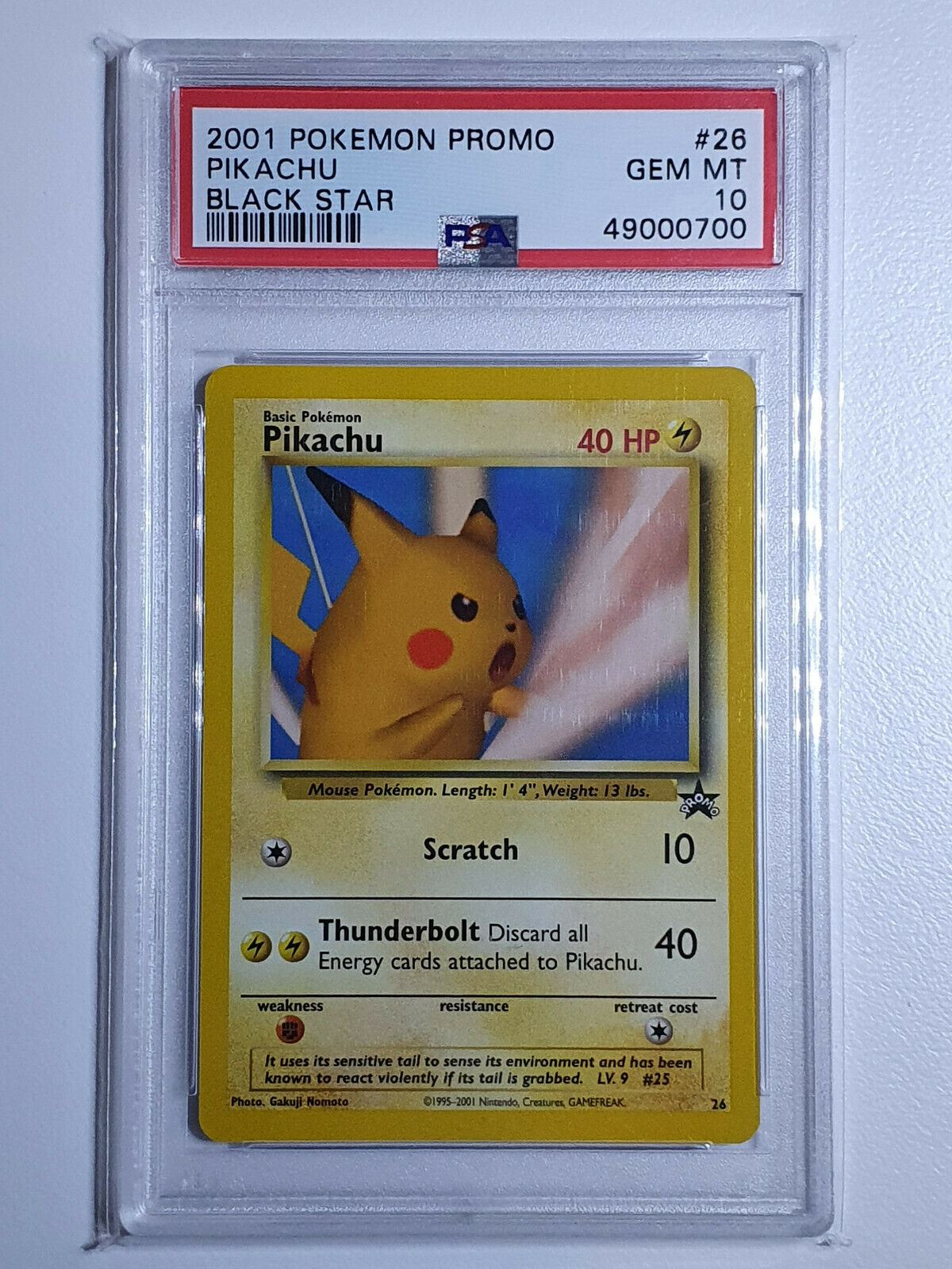 2001 Pokemon Pikachu Snap #26 Black Star Promo - PSA 10 – Perfect