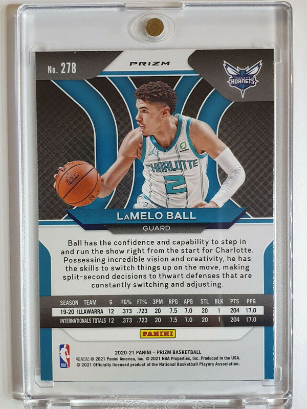 2020-21 Prizm Lamelo Ball #278 Rookie Red White Blue HOLO - Ready for Grading