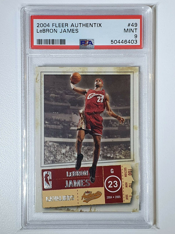 2004 Fleer Authentix Lebron James #49 - PSA 9