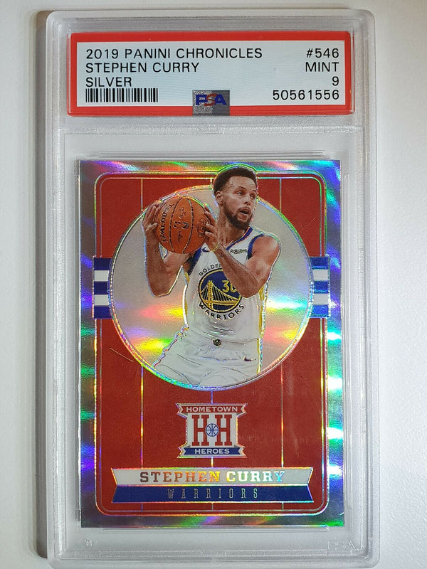 2019 Panini Chronicles Stephen Curry #546 Silver Prizm - PSA 9