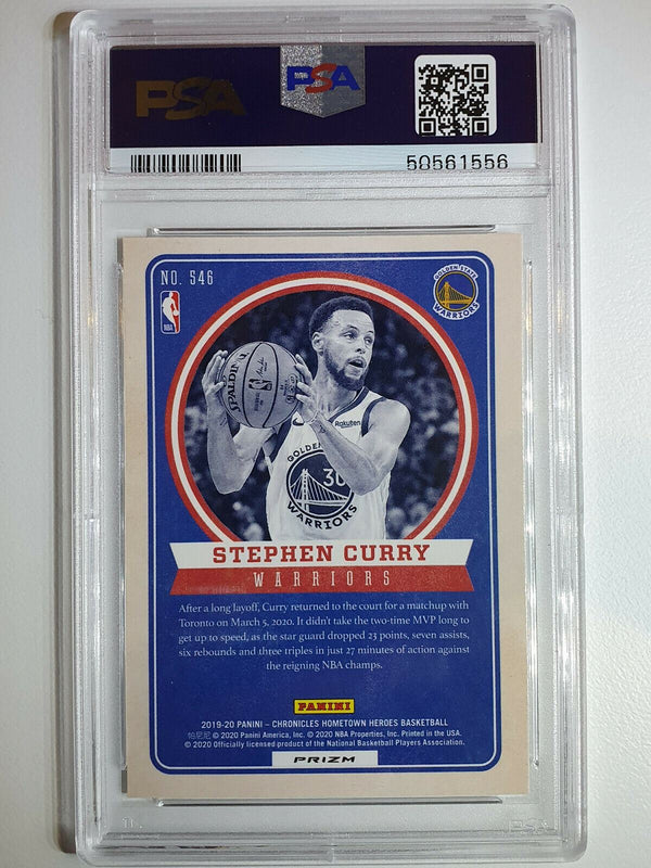 2019 Panini Chronicles Stephen Curry #546 Silver Prizm - PSA 9