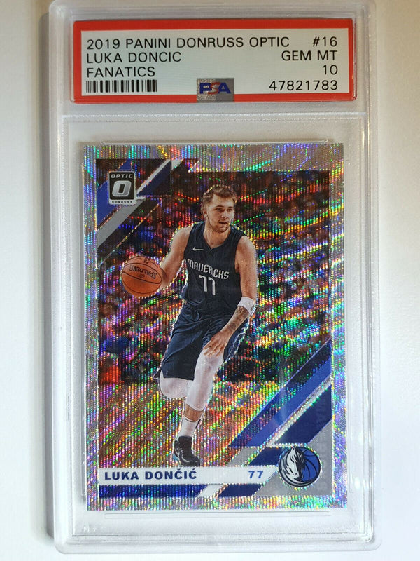 2019 Donruss Optic Luka Doncic #16 FANATICS Prizm - PSA 10