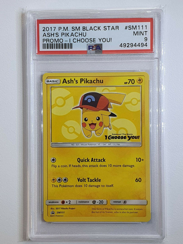 2017 Ash's Pikachu SM111 Black Star Promo 