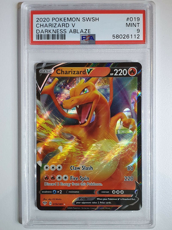 Pokemon Charizard V 019/189 Holo Ultra Rare Darkness Ablaze - PSA 9