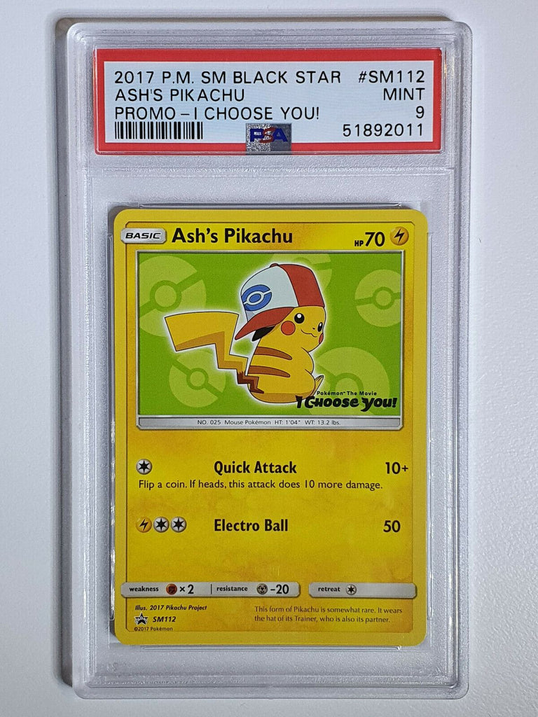 2017 Ash's Pikachu SM112 Black Star Promo