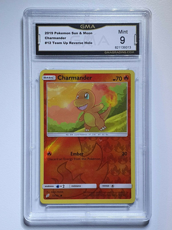 2019 Pokemon Charmander 12/181 Reverse Holo Foil Team Up - GMA 9