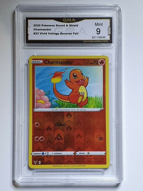 2020 Pokemon Charmander 023/185 Reverse Holo Foil Vivid Voltage - GMA 9