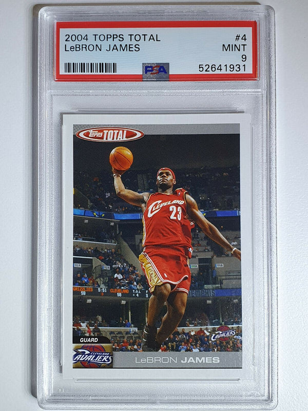 2004 Topps Total Lebron James #4 (2nd Year Card) - PSA 9