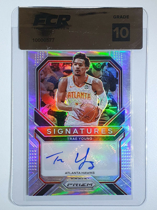 2020-21 Panini Prizm Trae Young AUTO Silver Holo Autograph - Ready for Grading